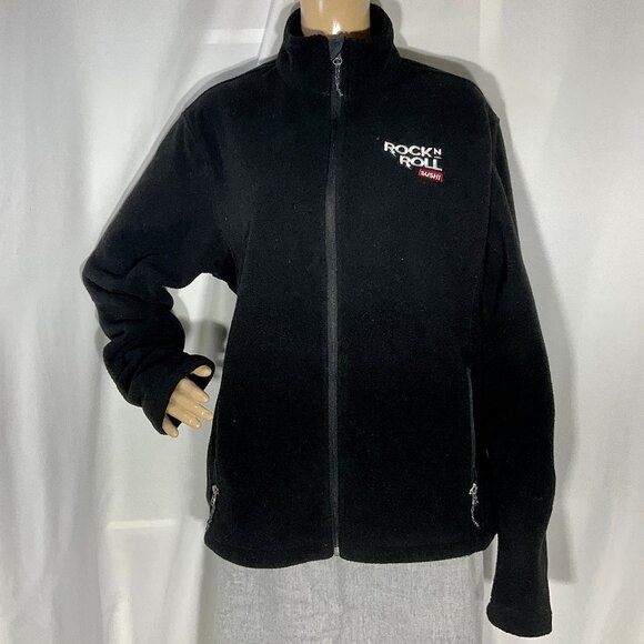 Rock N Roll Sushi Mens Sz M Fleece Jacket Zippered - Picture 2 of 14